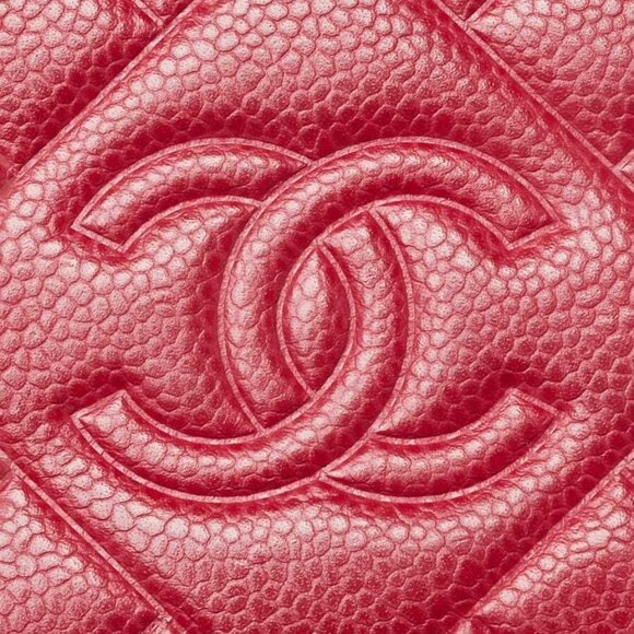 Chanel Red Quilted Caviar Leather CC Zip Compact Wallet - Picture 5 of 10